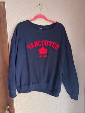 Vancouver Canada Crew Neck Sweatshirt Blue XL